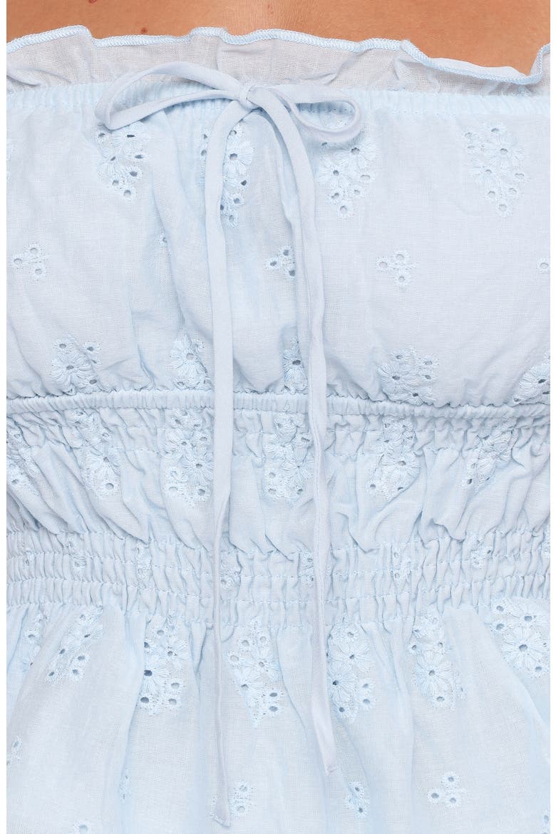 Melissa Cotton Peplum Top, Alternate, color, PALE BLUE