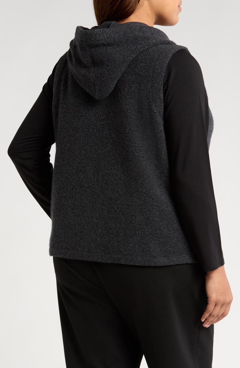 Eileen Fisher Hooded Wool Blend Vest, Alternate, color,