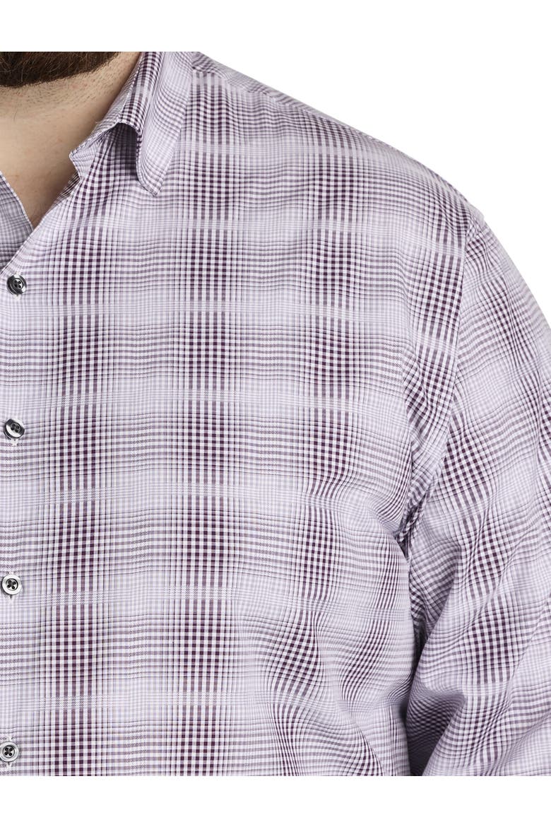Big & Tall Large Plaid Sport Shirt, Alternate, color, PURPLE