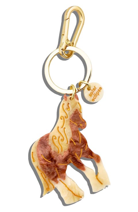 Hand Painted Horse Key Chain Bag Charm