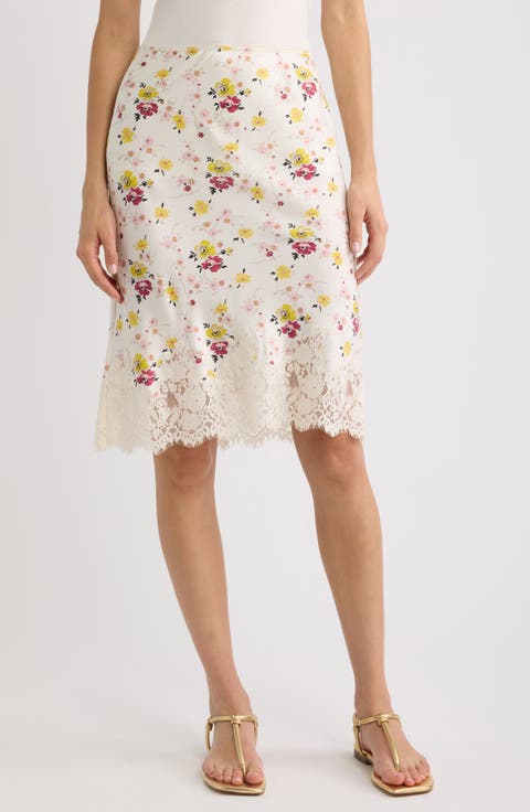 Elowette Silk Midi Skirt