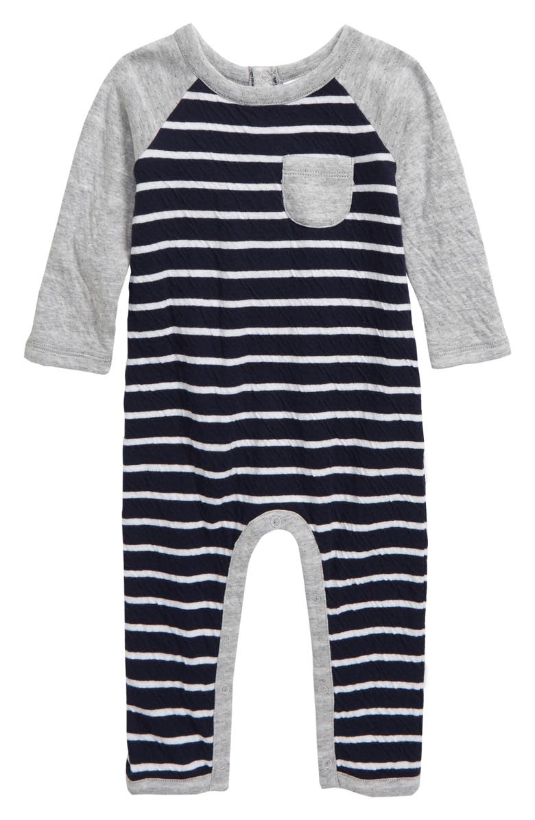 Nordstrom Baby Stripe Raglan Romper, Main, color,