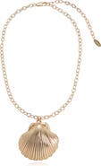 Ettika Scallop Shell Pendant Necklace