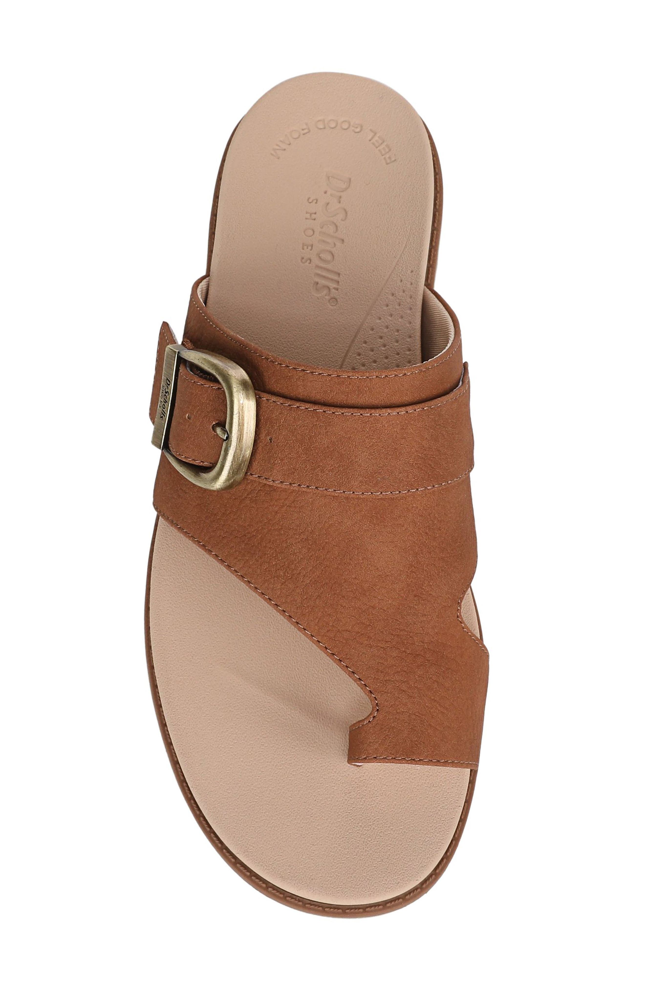 So Clever Slide Sandal, Alternate, color, HONEY BROWN FAUX LEATHER