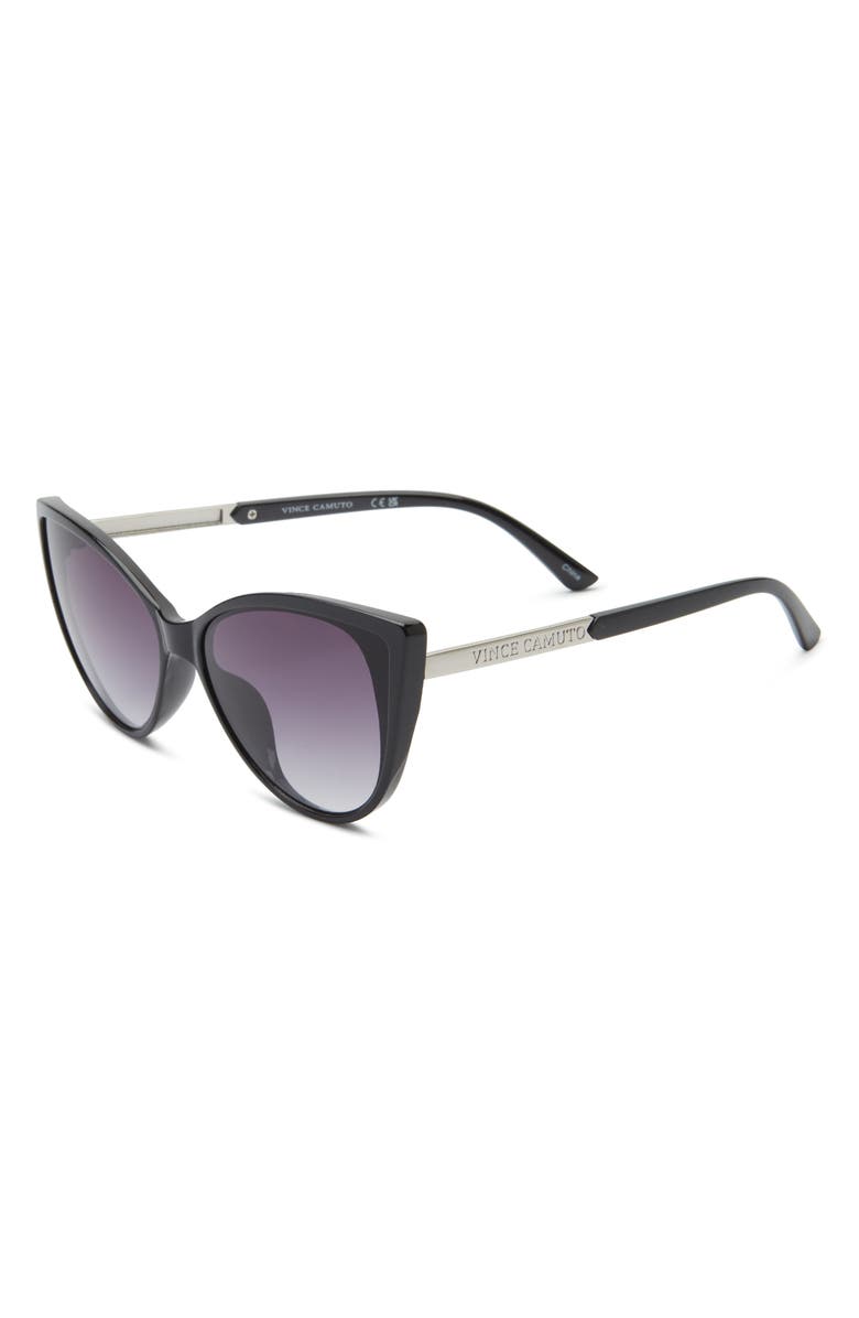 Vince Camuto 58mm Cat Eye Sunglasses, Alternate, color, Black