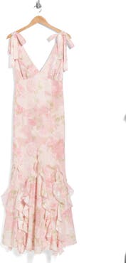 Lulus Tinsley Tie Strap Maxi Dress