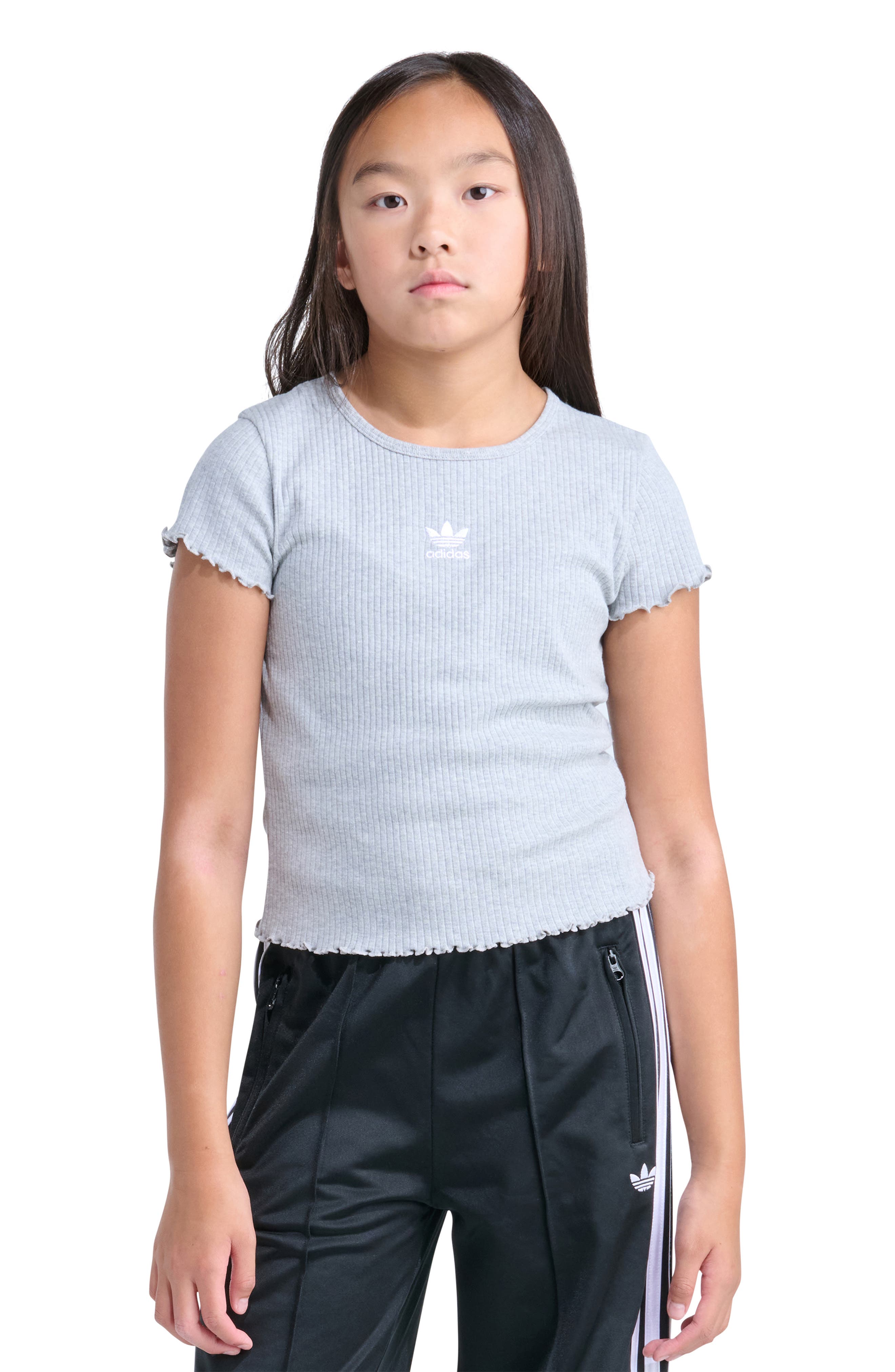 Kids' Lettuce Edge Cotton Rib T-Shirt