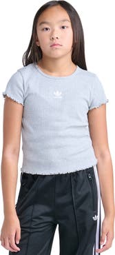 adidas Kids' Lettuce Edge Cotton Rib T-Shirt