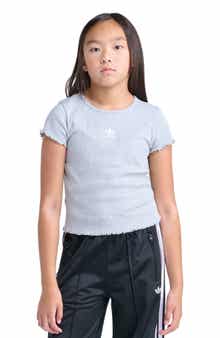 Kids' Lettuce Edge Cotton Rib T-Shirt