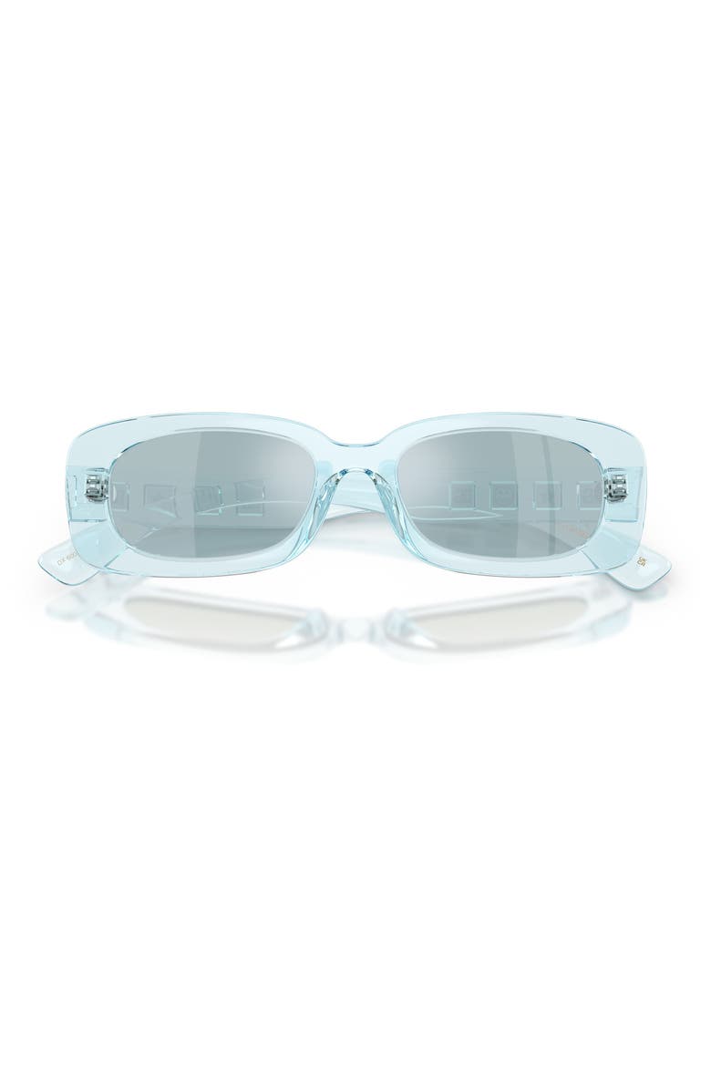Kids' 46mm Rectangular Sunglasses, Alternate, color, AZURE / BLUE MIRROR WHITE