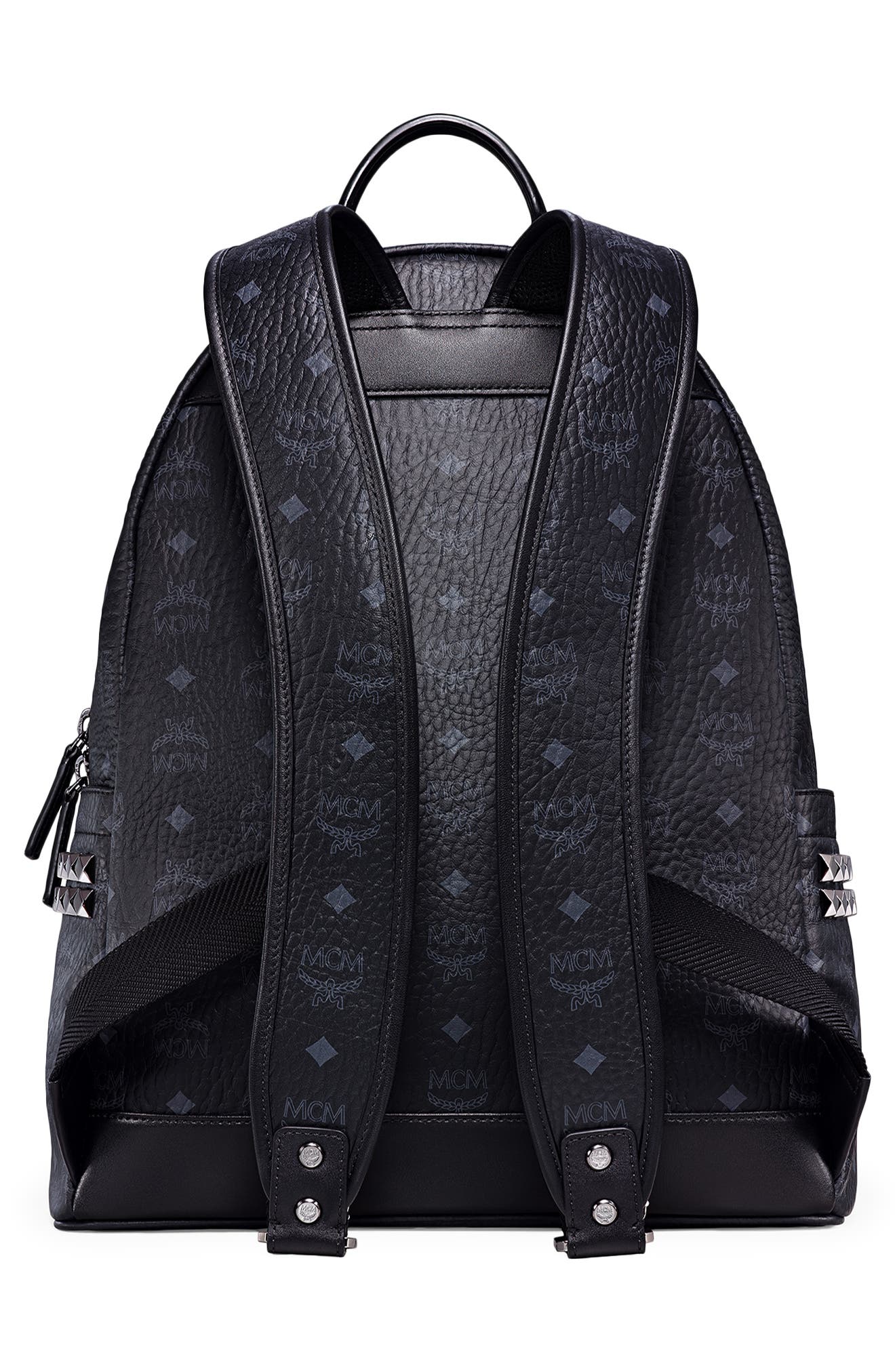 MCM Medium Stark Visetos Coated Canvas Backpack, Alternate, color, 