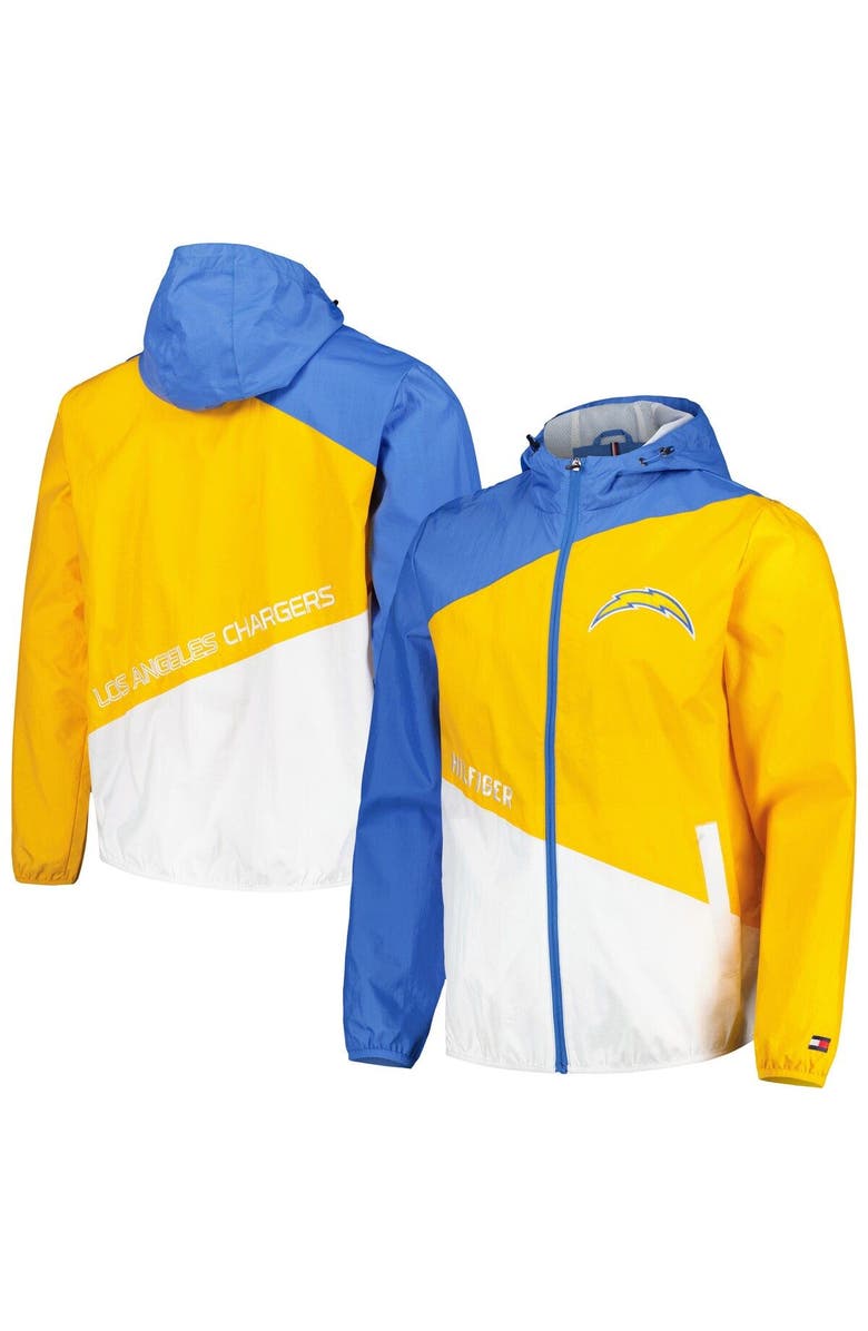 Tommy Hilfiger Men's Tommy Hilfiger Powder Blue/Gold Los Angeles Chargers Bill Full-Zip Jacket, Main, color, Powder Blue