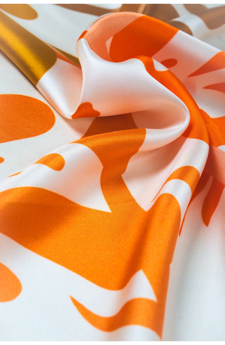 Mèsan Sunrise Square Mulberry Silk Scarf, Alternate, color, Multi