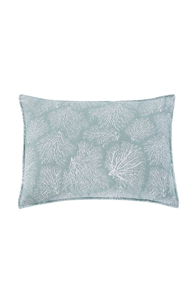 C&F Home Seafoam Coral Jaquard Coverlet Set, Alternate, color, Blue