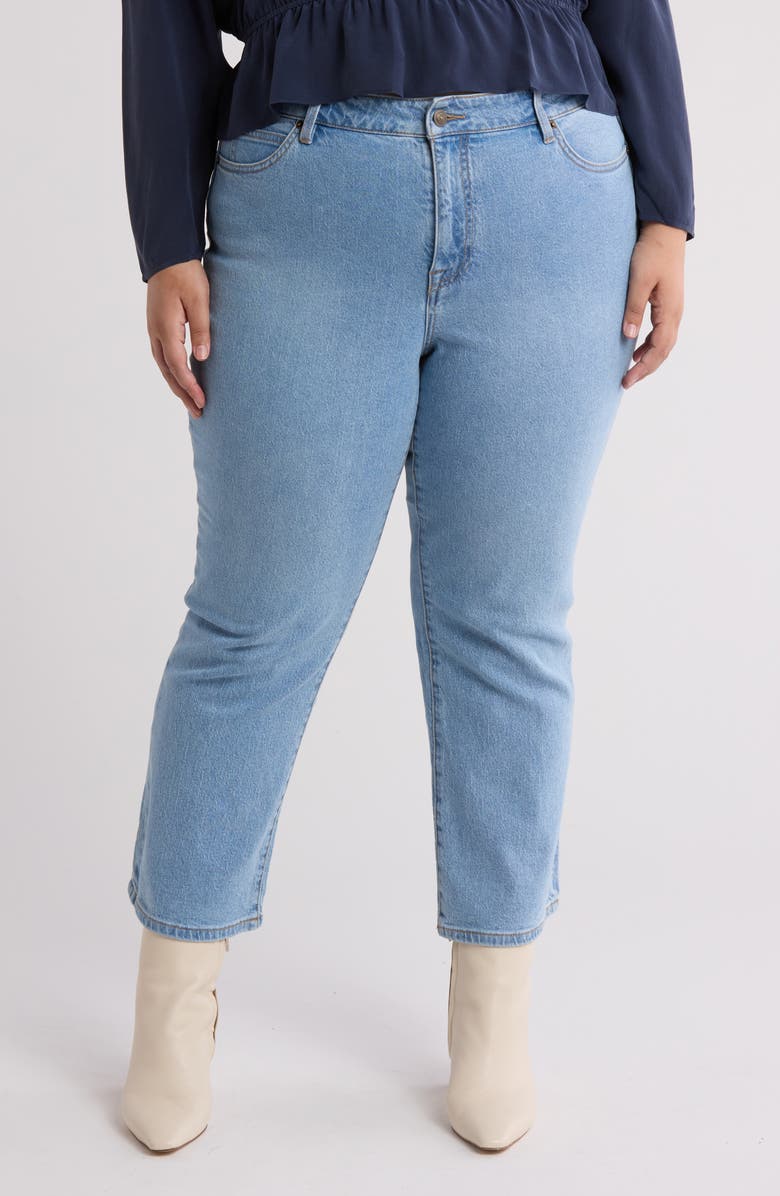 Joie Sylvie Ankle Straight Leg Jeans, Main, color, West Kinney Wash