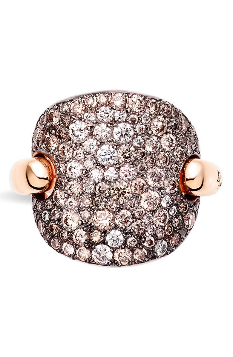 Pomellato Sabbia Diamond Pavé Ring, Alternate, color, Rose Gold