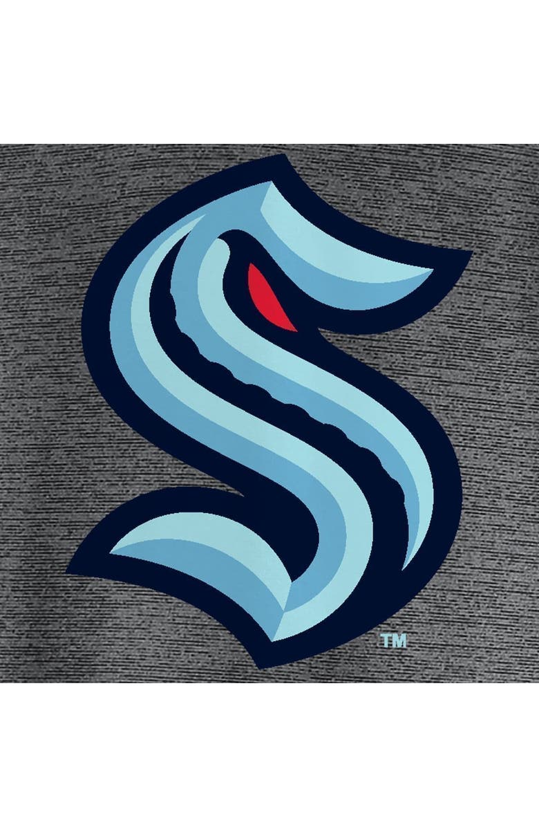 FANATICS Men's Fanatics Branded Gray Seattle Kraken Synthetic Primary Logo Quarter-Zip Pullover Jacket, Alternate, color, 