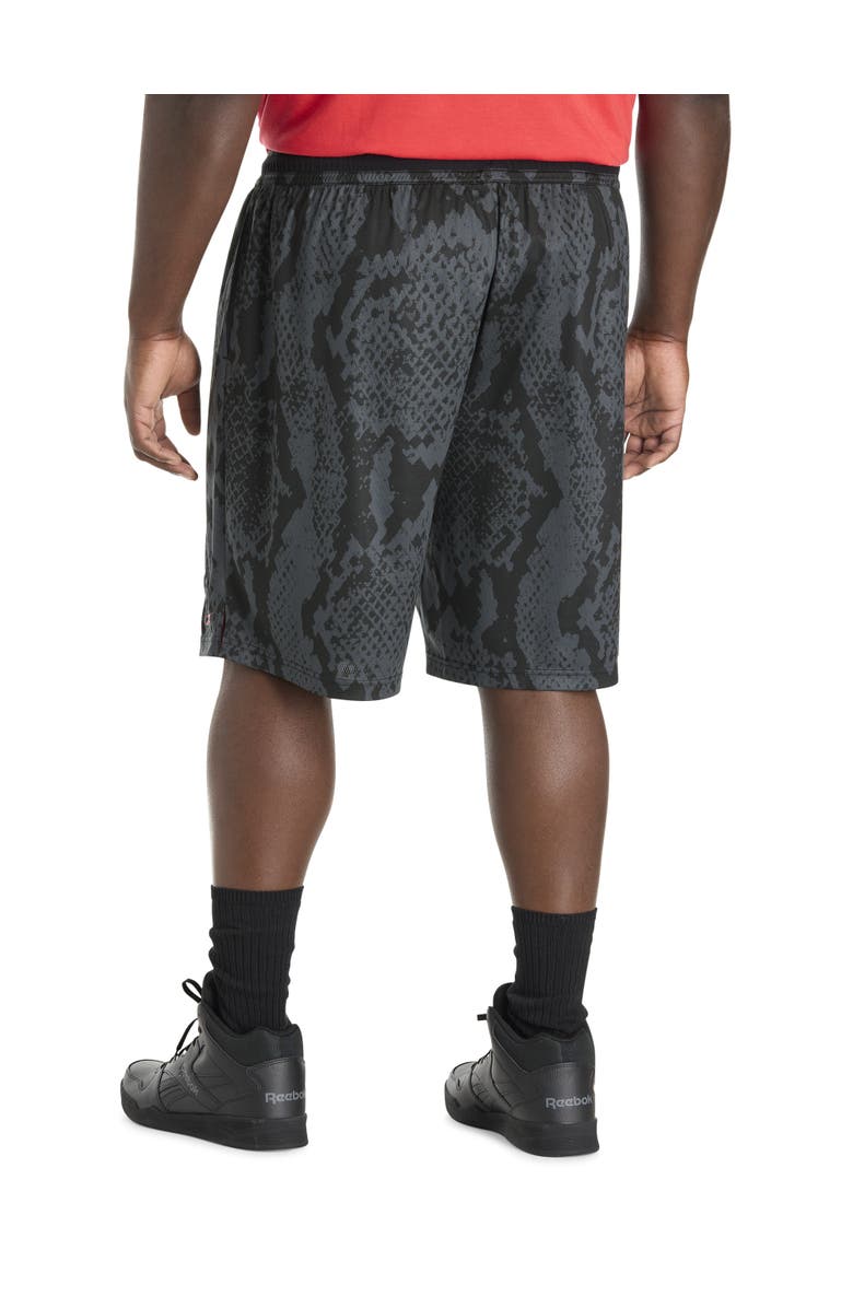 Reebok Big & Tall Performance Transitional Basketball Shorts, Alternate, color, Black Snake Multi