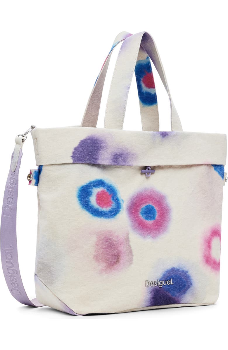 Desigual Print Canvas Shopper, Alternate, color, Lilac
