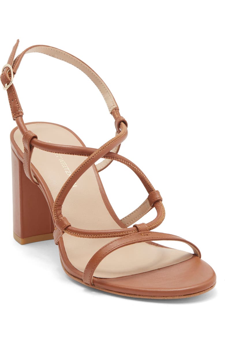 Stuart Weitzman Nilla Block Heel Sandal, Main, color, Saddle