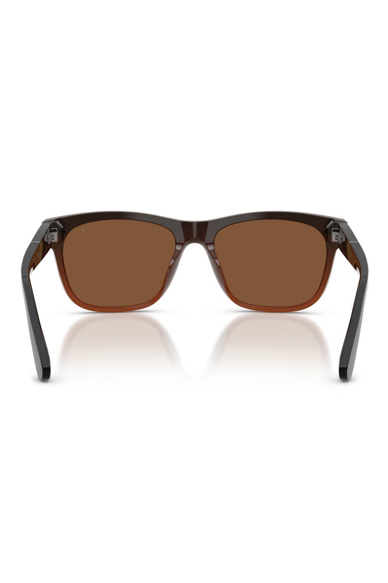 55mm Polarized Pillow Sunglasses, Alternate, color, LIGHT BROWN