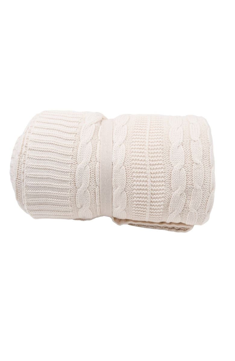 Our Green House Organic Knit Throw Blanket, Main, color, Ivory