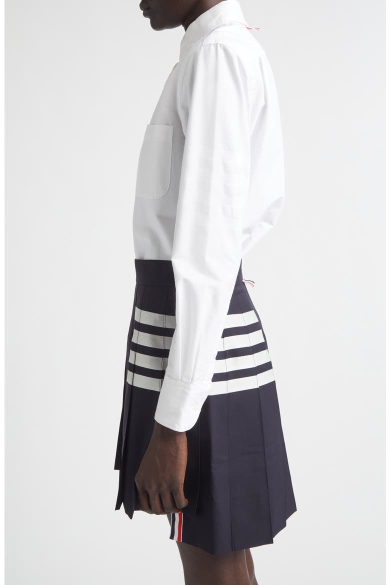Classic Point Collar Long Sleeve Cotton Blouse, Alternate, color, WHITE
