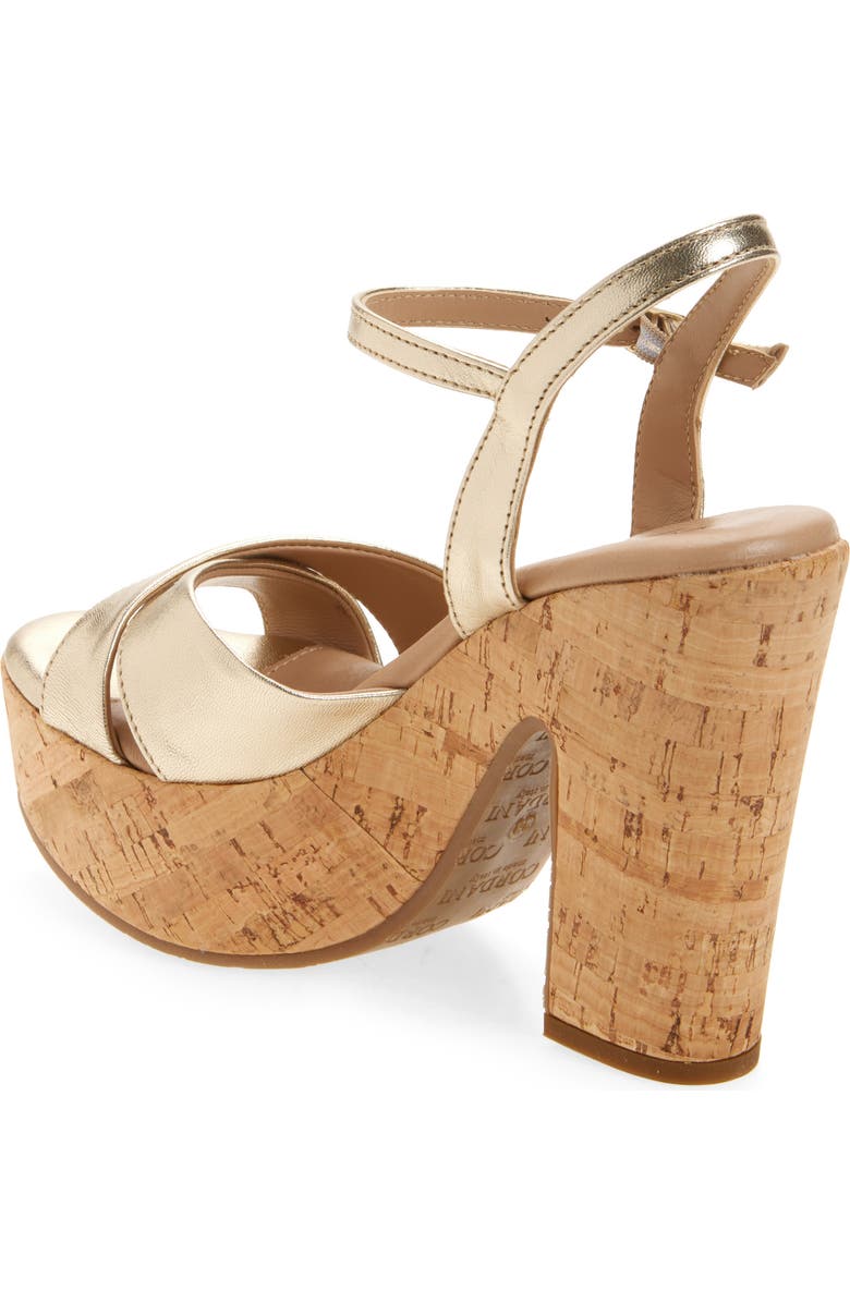 Cordani Rory Ankle Strap Platform Sandal, Alternate, color, Platino Leather