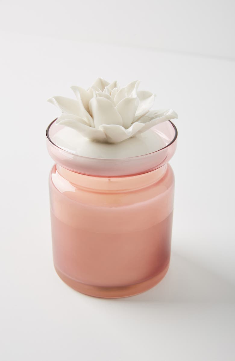 Anthropologie Home Anthropologie Spring's Eden Ceramic Flower Candle, Alternate, color, 