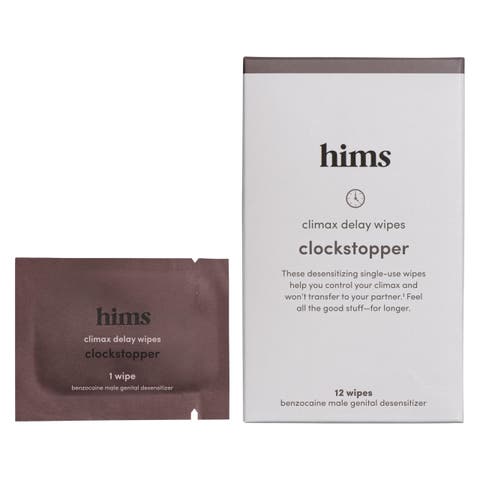 Clockstopper Climax Delay Wipes Benzocaine Formula, Sensitivity Reducing, Long Lasting Pleasure