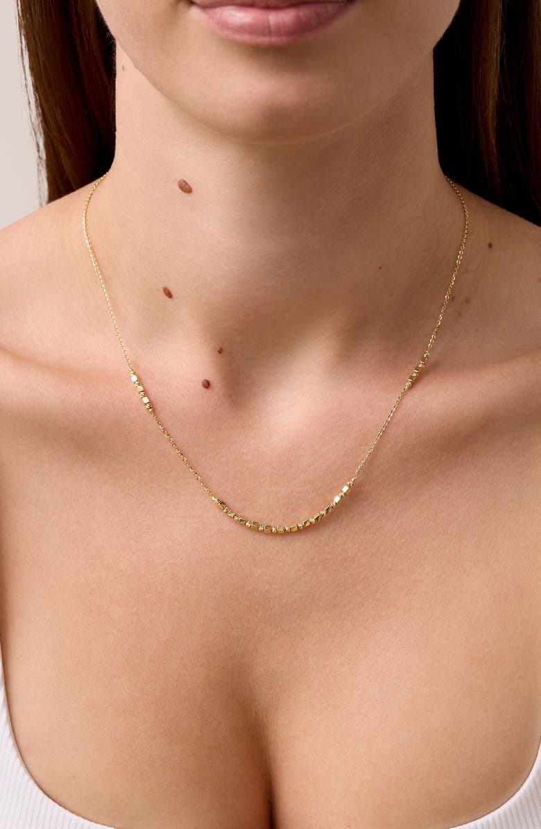 Bony Levy 14K Gold Beaded Chain Necklace, Alternate, color, 14K Yellow Gold