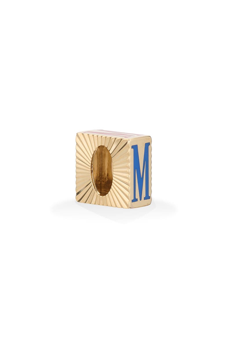 Initial Bead Charm, Main, color, YELLOW GOLD M