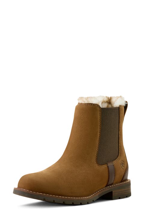 Wexford Genuine Shearling Waterproof Chelsea Boot (Women)