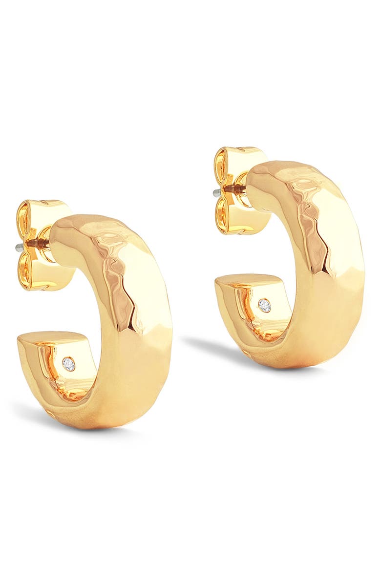 Anabel Aram Jewelry Farrier Chunky Huggie Hoop Earrings, Main, color, Gold