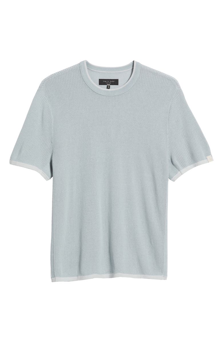 rag & bone Harvey Ringer Cotton Blend Mesh T-Shirt, Alternate, color, Light Blue
