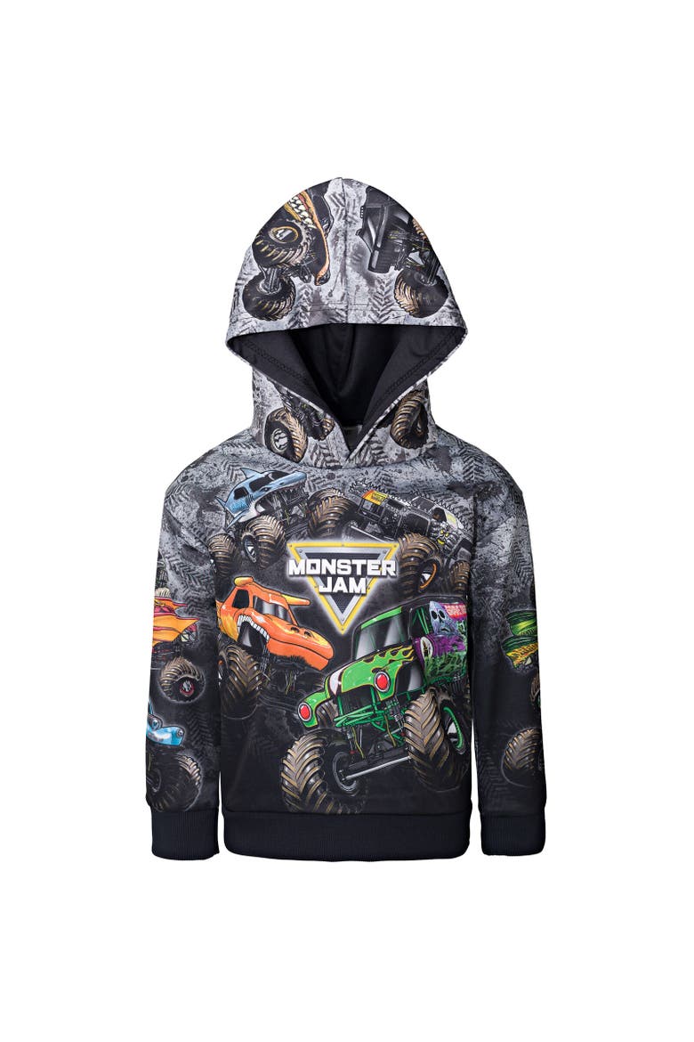 Long Sleeve Hooded Sweatshirt, Main, color, Black