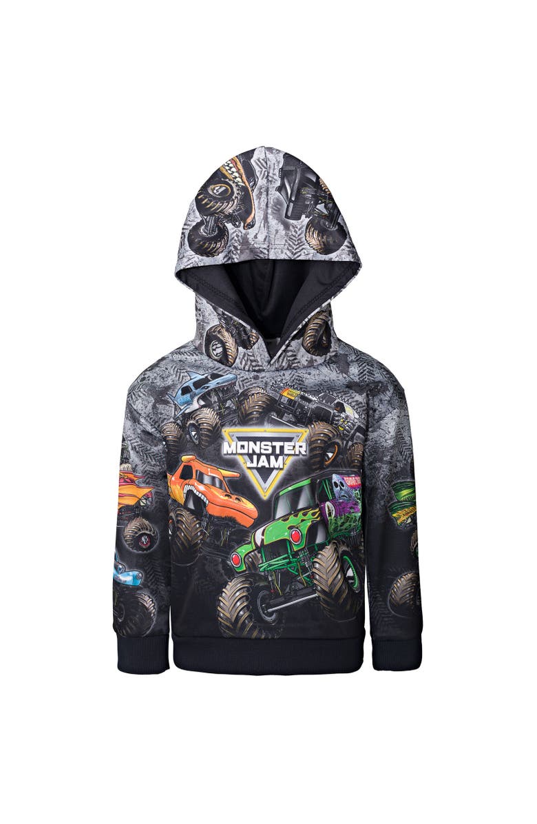 Monster Jam Fleece Hoodie, Main, color, Black