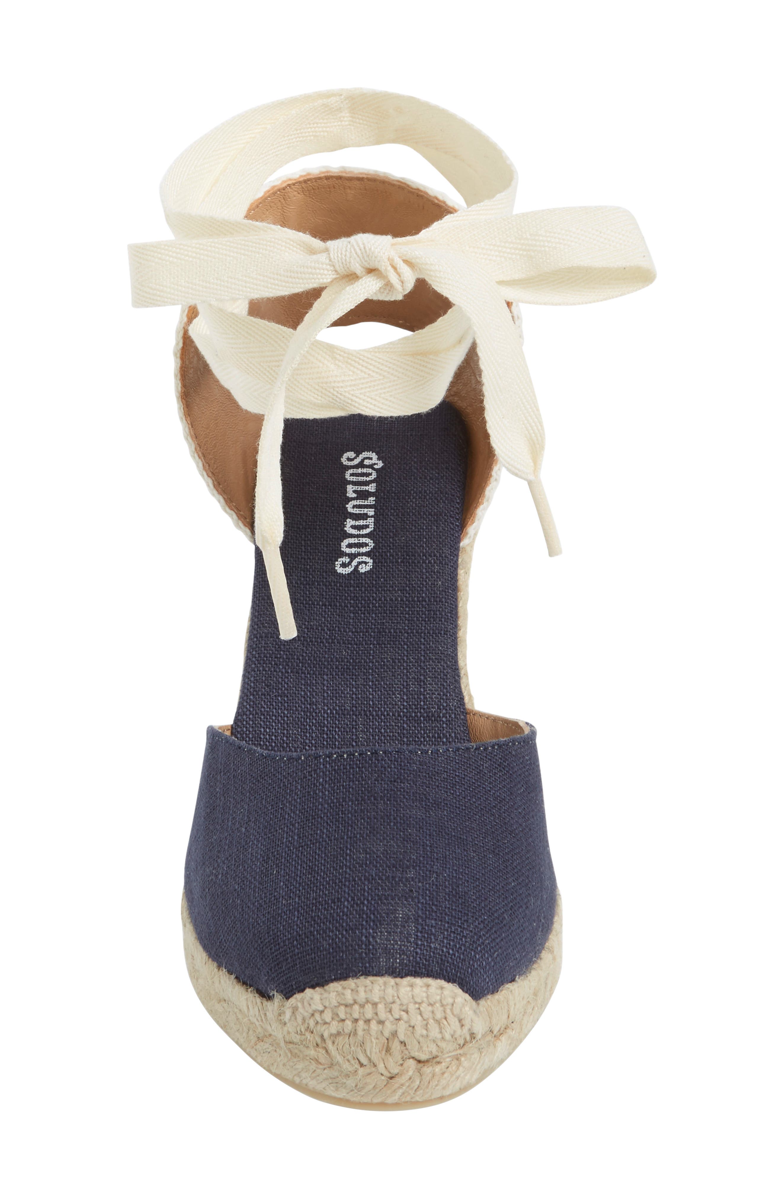 Wedge Lace-Up Espadrille Sandal, Alternate, color, NAVY