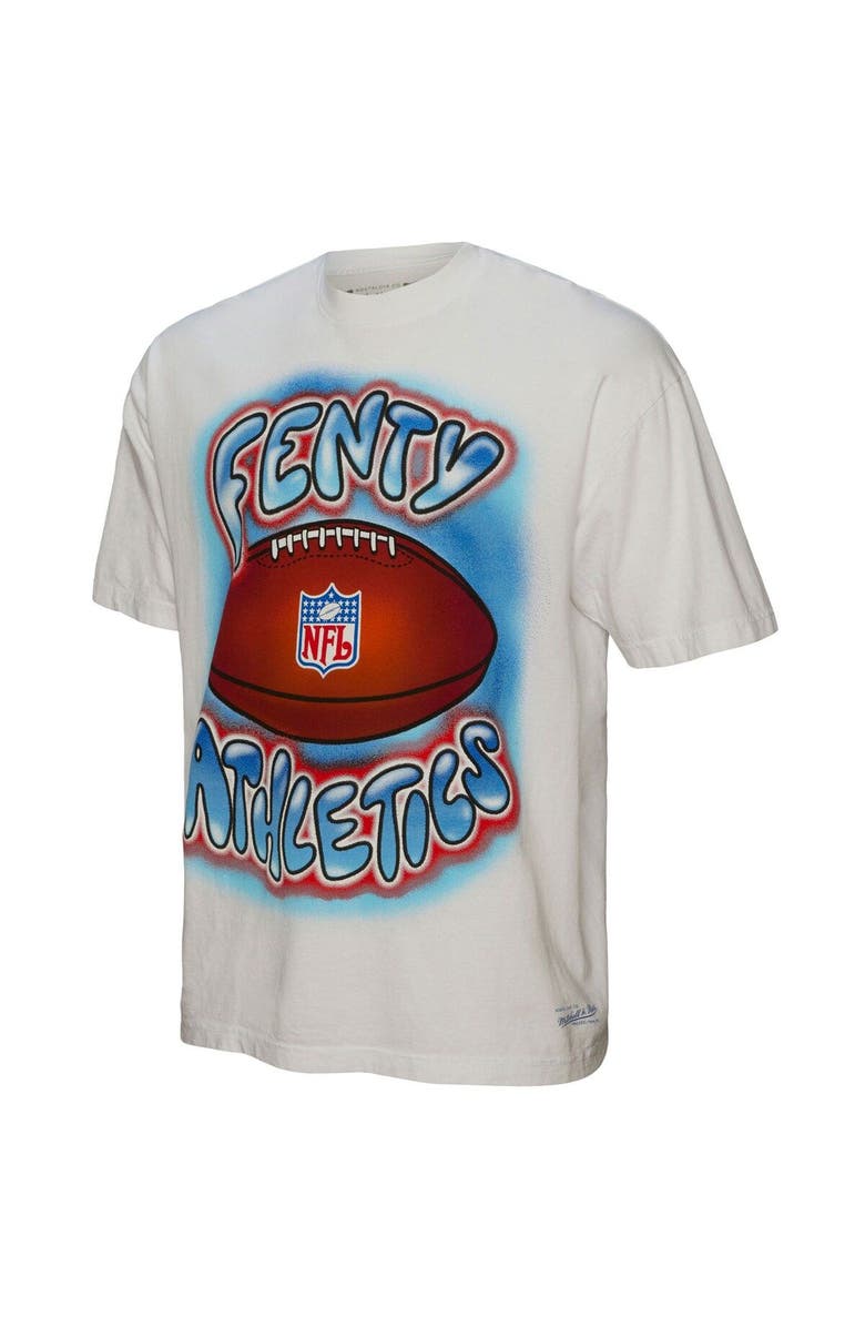 FENTY for Mitchell & Ness Unisex FENTY for Mitchell & Ness White Super Bowl LVII Airbrush T-Shirt, Alternate, color, 