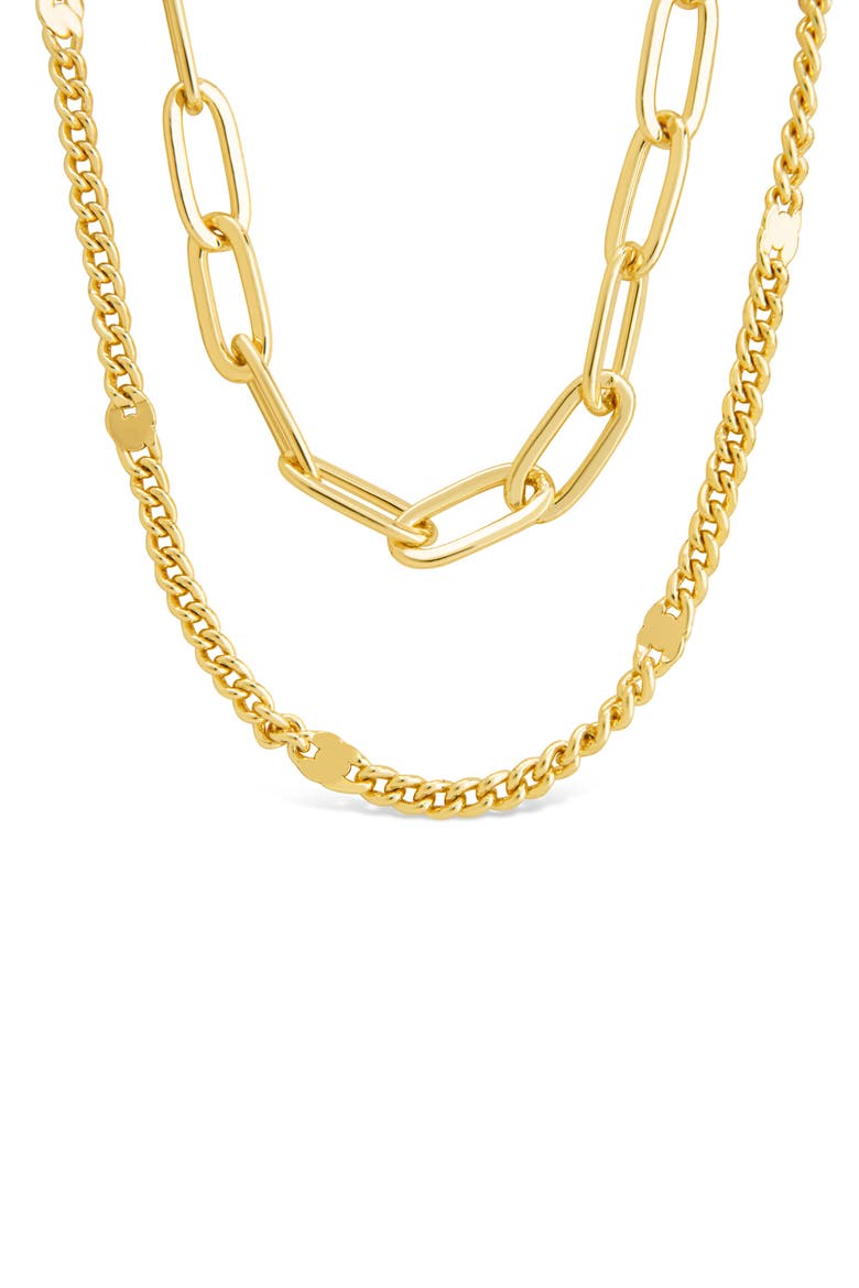 Evelina Layered Chain Necklace, Main, color, GOLD