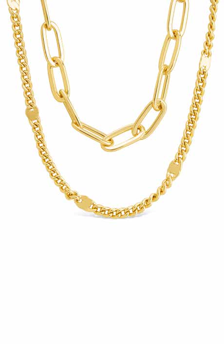 Sterling Forever Evelina Layered Chain Necklace