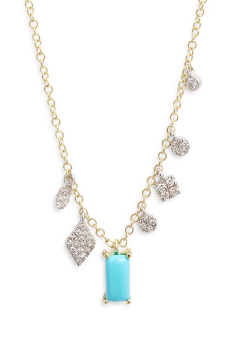 Turquoise & Diamond Necklace