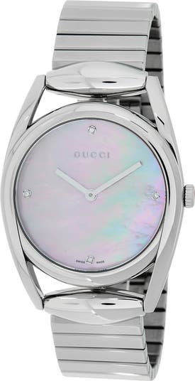 時計 GUCCI MATHER OF PEARL Gucci Mother-of-Pearl & Diamond Bracelet Watch | Nordstromrack