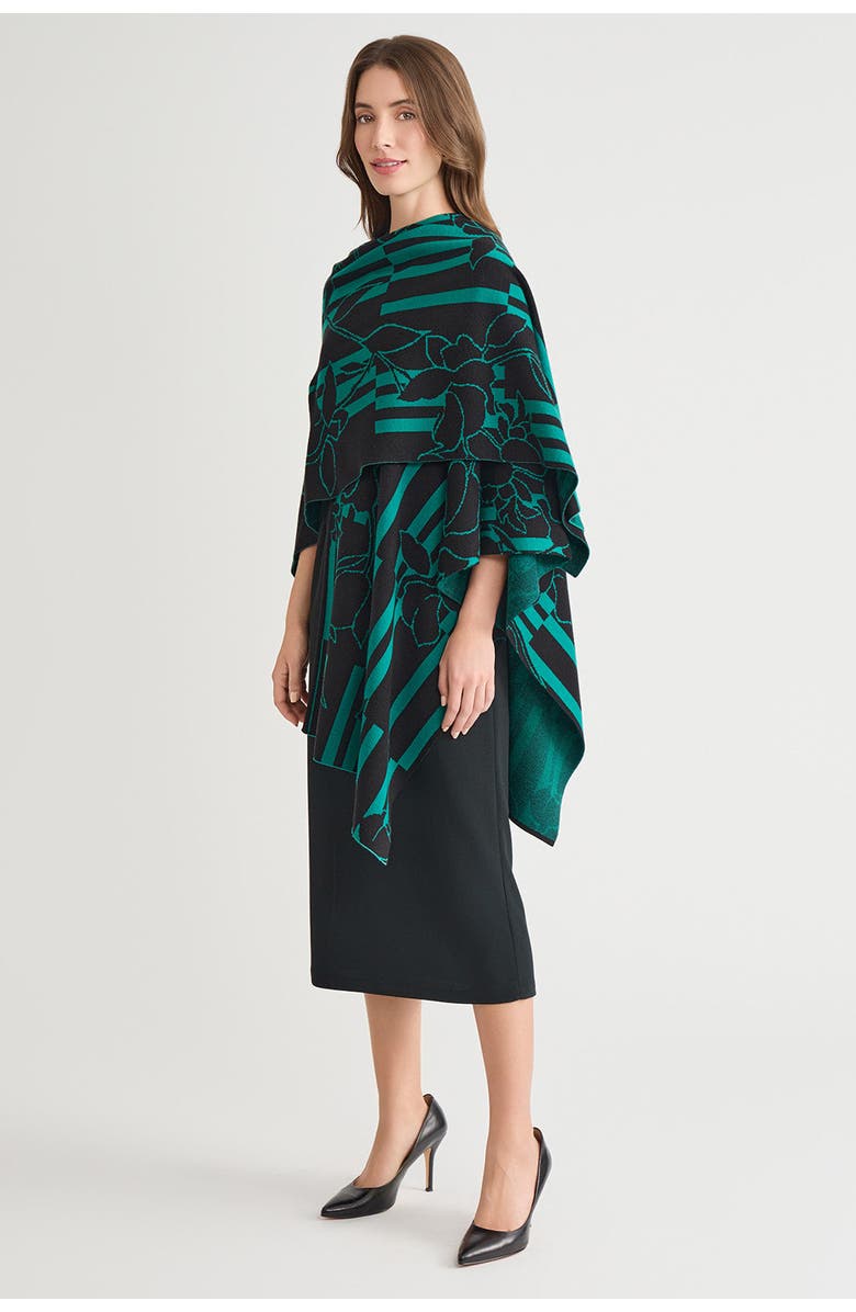 Ming Wang Hope Wrap, Alternate, color, Everest/Black