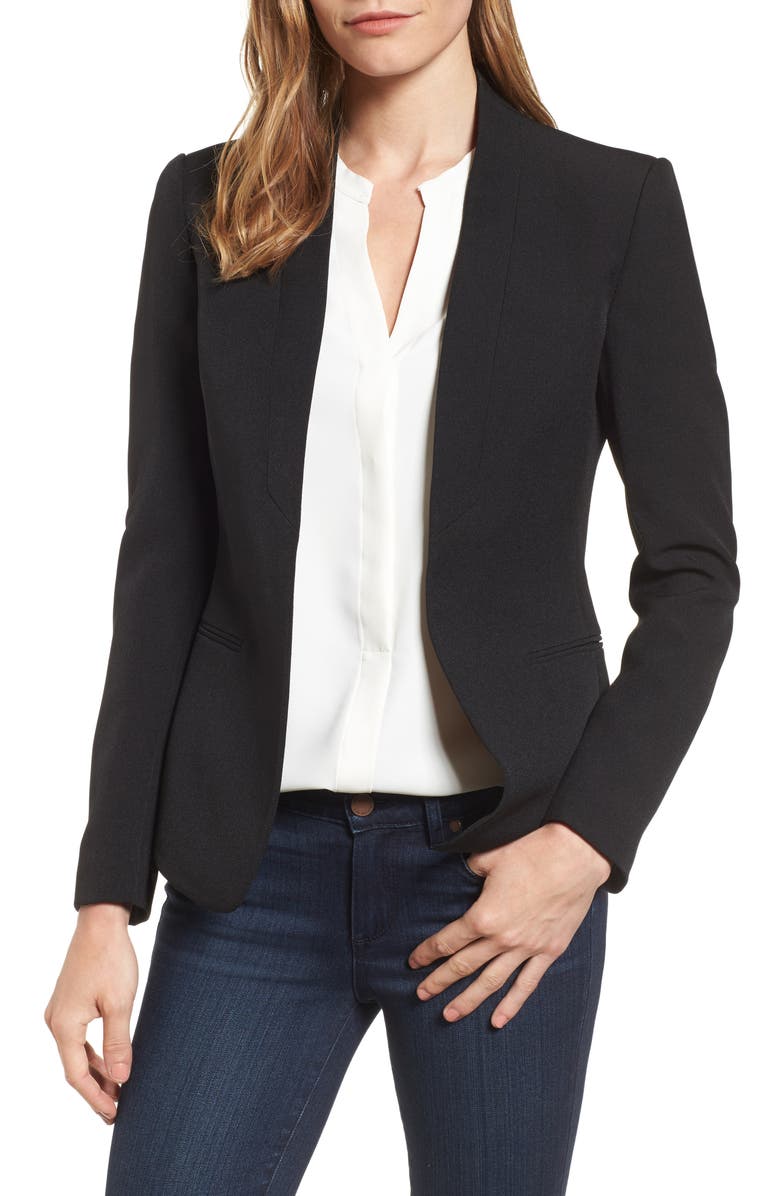 ZDNU ANNE KLEIN NEW YORK Anne Klein Open Front Jacket, Main, color, 