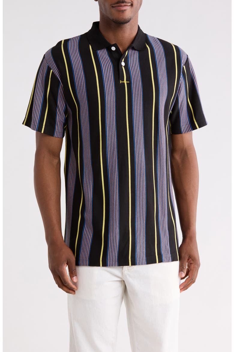Echo Short Sleeve Polo, Main, color, OBSIDIAN
