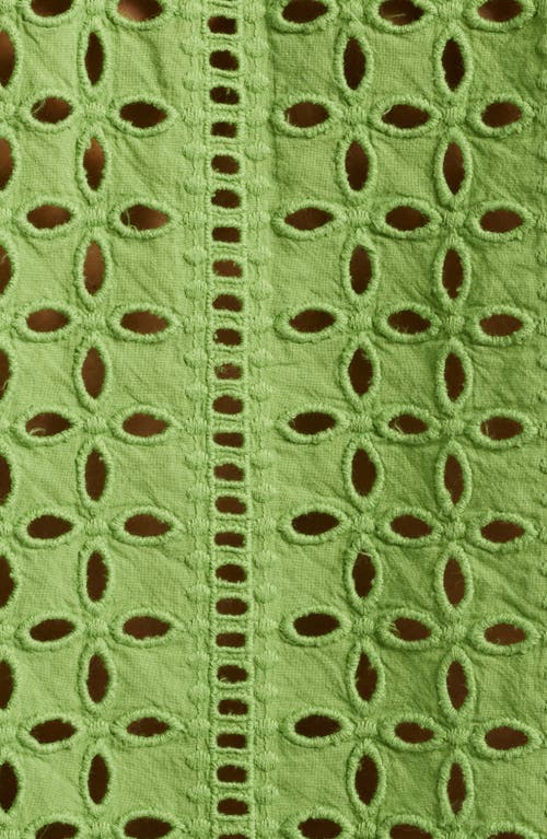 Obey Ayers Pointelle Cotton Camp Shirt In Green