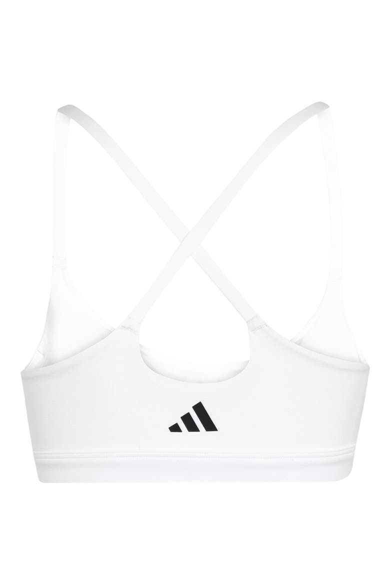 All Me Low Impact Sports Bra, Alternate, color, WHITE