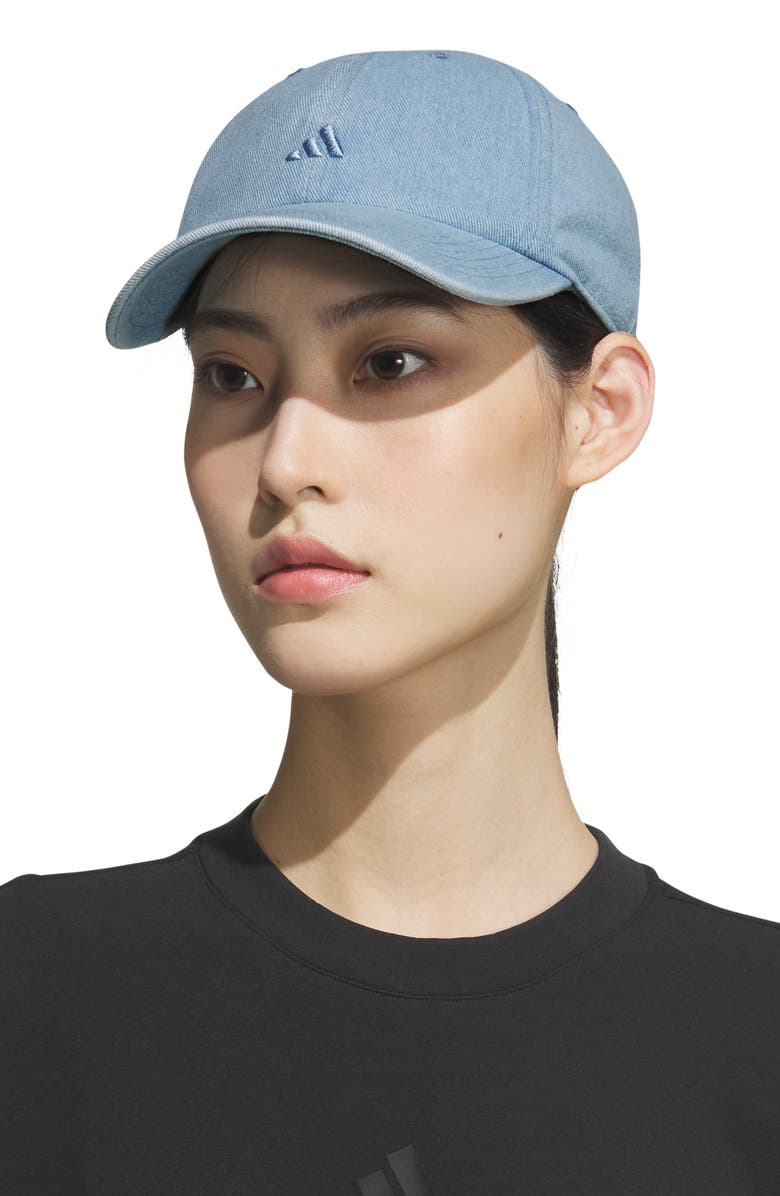 adidas Denim Baseball Cap, Alternate, color, Light Blue Denim