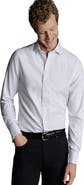 Charles Tyrwhitt Non-Iron Clifton Weave Check Cutaway Slim Fit Shirt Double Cuff